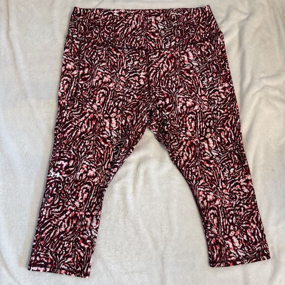 Under Armour HeatGear Compression Armour Print Capri Leggings 3x Women's - Picture 1 of 8